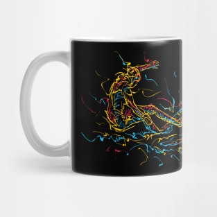 Surfer Wave Abstract Colorful Mug